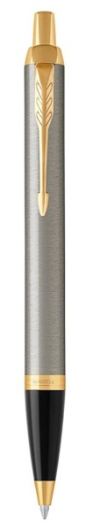 Подарочный набор: Шариковая ручка Parker IM Metal Core Brushed Metal GT и Ежедневник недатированный А5 коричневый