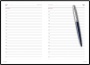 Подарочный набор: Шариковая ручка Parker Jotter Essential, Royal Blue CT, стержень: Mblue и Ежедневник синий недатированный
