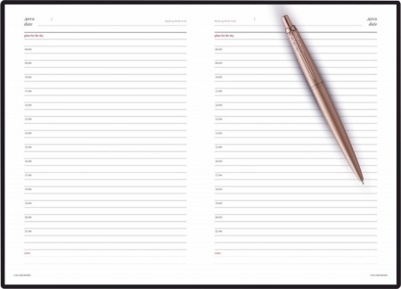 Подарочный набор: Jotter XL SE20 Monochrome в подарочной упаковке, цвет: Pink Gold, стержень Mblue и Ежедневник красный недатированный