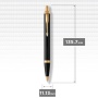 Шариковая ручка Parker IM Metal Black GT, стержень: M, цвет чернил: blue, в подарочной упаковке.