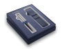 Подарочный набор Шариковая ручка Waterman Hemisphere Entry Point Stainless Steel with Black Lacquer с чехлом