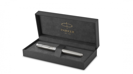 Перьевая ручка Parker Sonnet , Stainless Steel CT, перо: F, цвет чернил: black, в подарочной упаковке