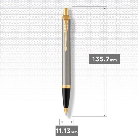 Подарочный набор: Шариковая ручка Parker IM Metal Core Brushed Metal GT и Ежедневник недатированный А5 коричневый