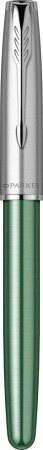 Перьевая ручка Parker Sonnet Essentials Green SB Steel CT, перо: F, цвет чернил black, в подарочной упаковке.