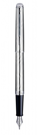 Перьевая ручка Waterman Hemisphere Deluxe , цвет: Metal CT, перо: F