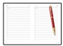 Подарочный набор: Ручка роллер Parker IM Premium T318 Red GT, цвет чернил черный и красный недатированный ежедневник с золотым срезом