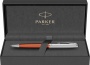Шариковая ручка Parker Sonnet Essentials Orange SB Steel CT, цвет чернил black, перо: M, в подарочной упаковке.
