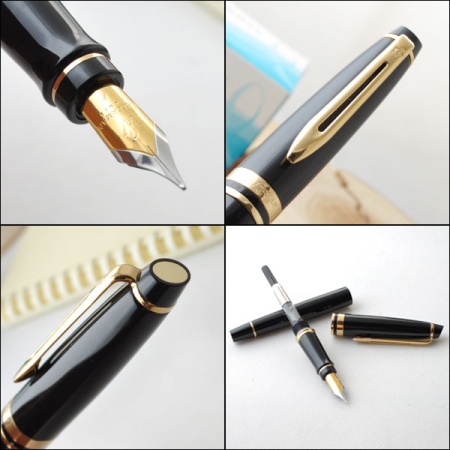 Перьевая ручка Waterman Expert 3, цвет: Black Laque GT, перо: F
