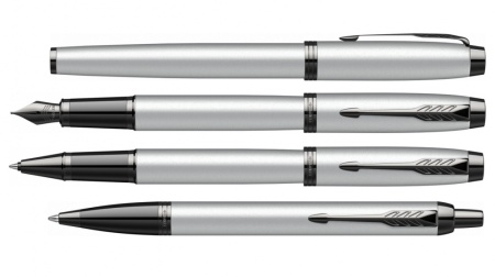 Шариковая ручка Parker IM Achromatic, Grey BT,стержень: M, цвет чернил: blue, в подарочной упаковке.
