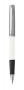 Перьевая ручка Parker Jotter White CT перо:F, цвет чернил: blue, в подарочной упаковке.