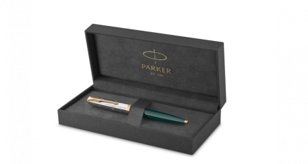 Шариковая ручка Parker 51 Premium Forest Green GT стержень: M, цвет чернил: black, в подарочной упаковке.