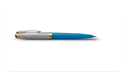 Шариковая ручка Parker 51 Premium Turquoise GT стержень: M, цвет чернил: black, в подарочной упаковке.