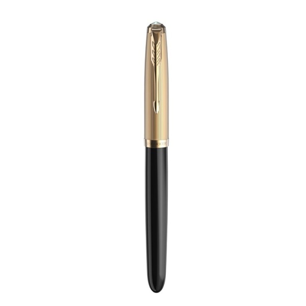 Перьевая ручка Parker 51 DELUXE BLACK GT, перо: F, цвет чернил: black, в подарочной упаковке.