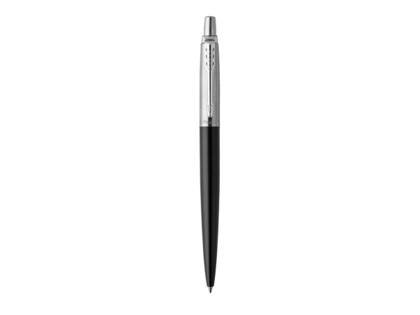 Подарочный набор Parker: Ежедневник черный из эко-кожи с тиснением и ручка шариковая Jotter Essential Satin Black CT, корпус черного цвета