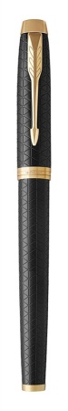 Ручка роллер Parker IM Premium Black GT, стержень: F, цвет чернил: black, в подарочной упаковке.