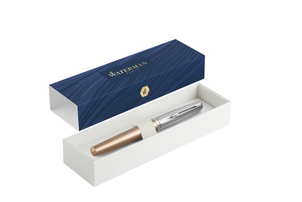 Перьевая ручка Waterman  Embleme цвет GOLD CT, цвет чернил: черный