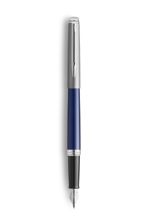 Перьевая ручка Waterman Hemisphere Entry Point Stainless Steel with Blue Lacquer в подарочной упаковке