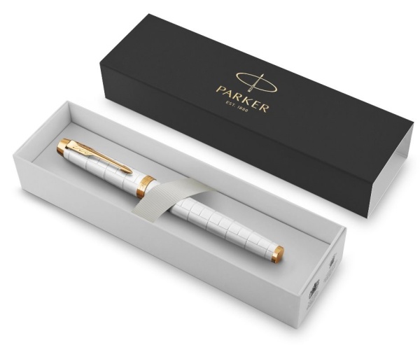 Перьевая ручка Parker IM Premium F318  Pearl GT,перо: F, цвет чернил: blue, в подарочной упаковке.